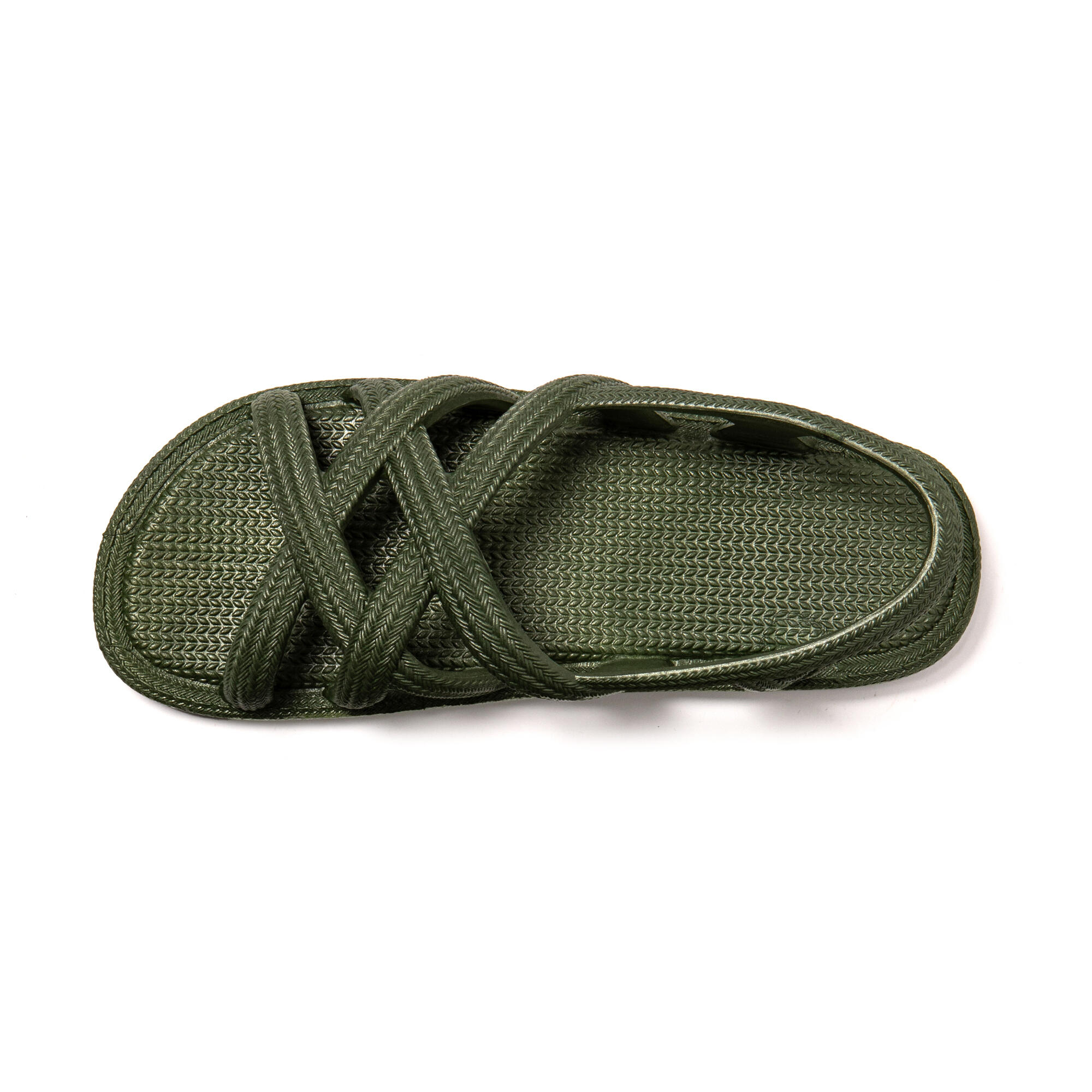 Sandales femme Brasileras Vert Militaire semelle en gomme 5/7
