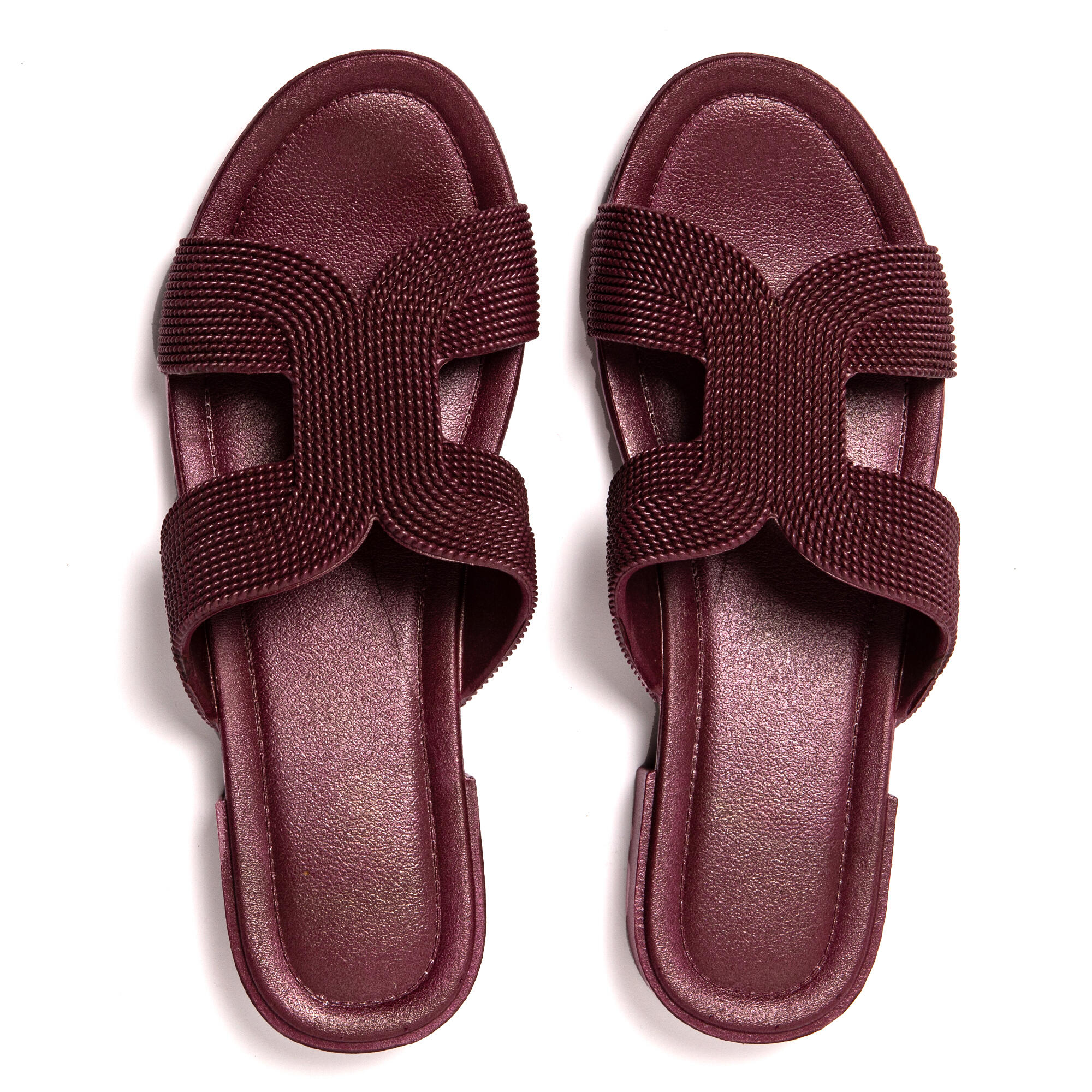 Strand sandalen voor dames Brasileras Bordeau met rubberen zool 6/7