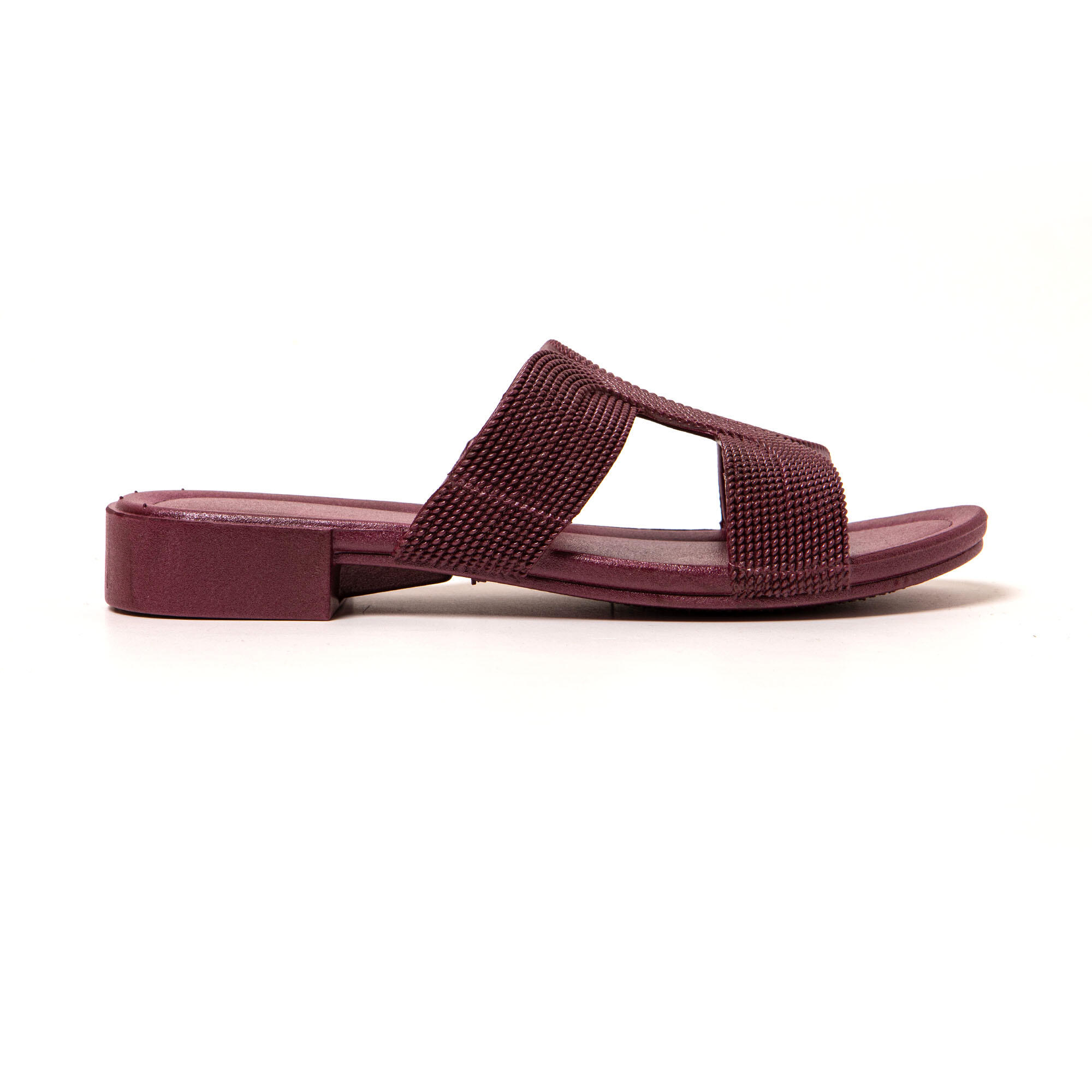 Strand sandalen voor dames Brasileras Bordeau met rubberen zool 3/7