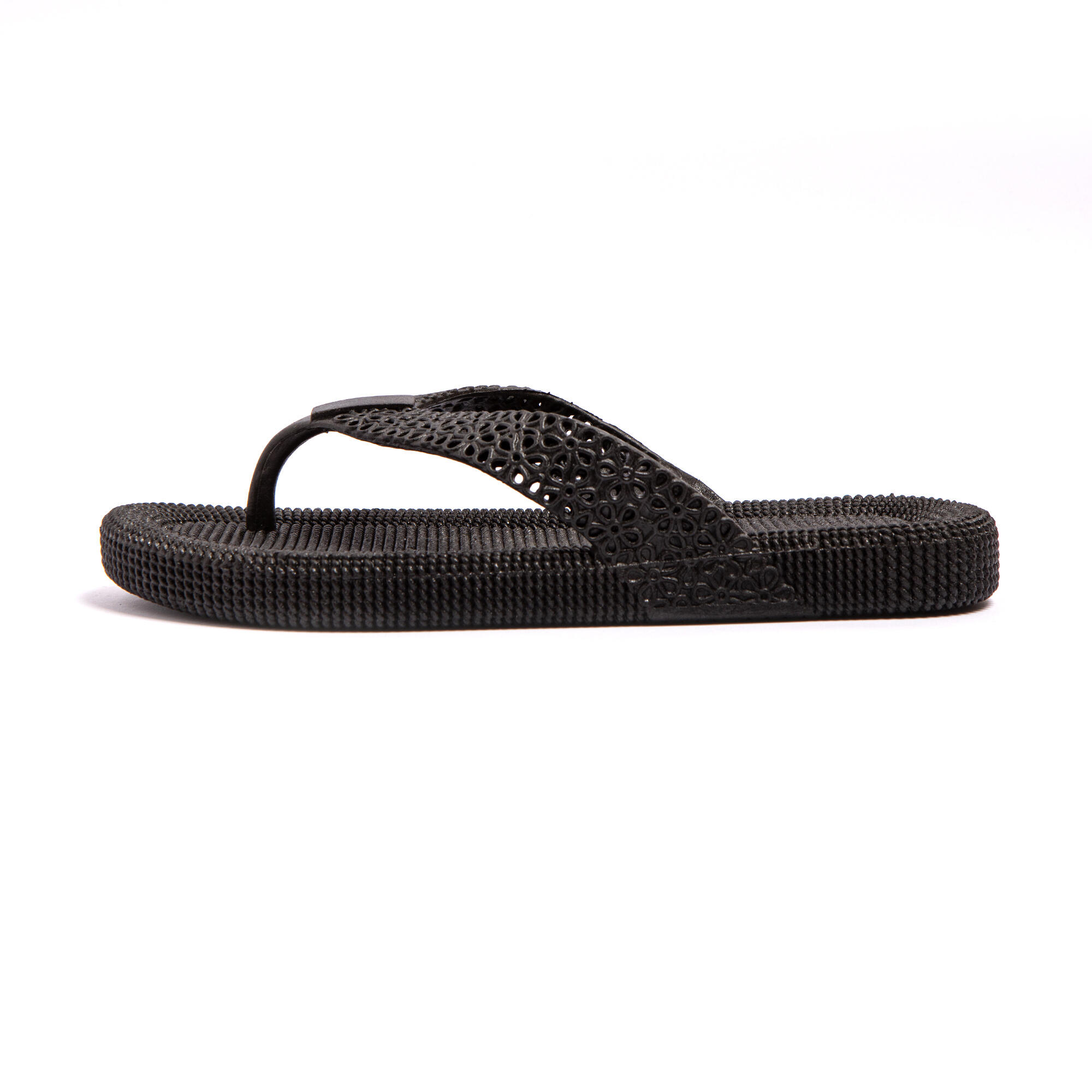 Chanclas playa mujer Brasileras Negro suela goma 4/7