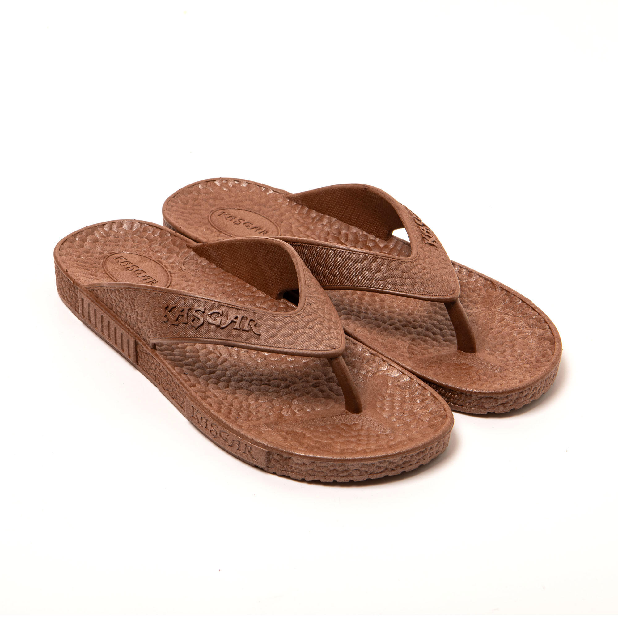 BRASILERAS Strand slippers voor heren Brasileras Bruin met rubberen zool