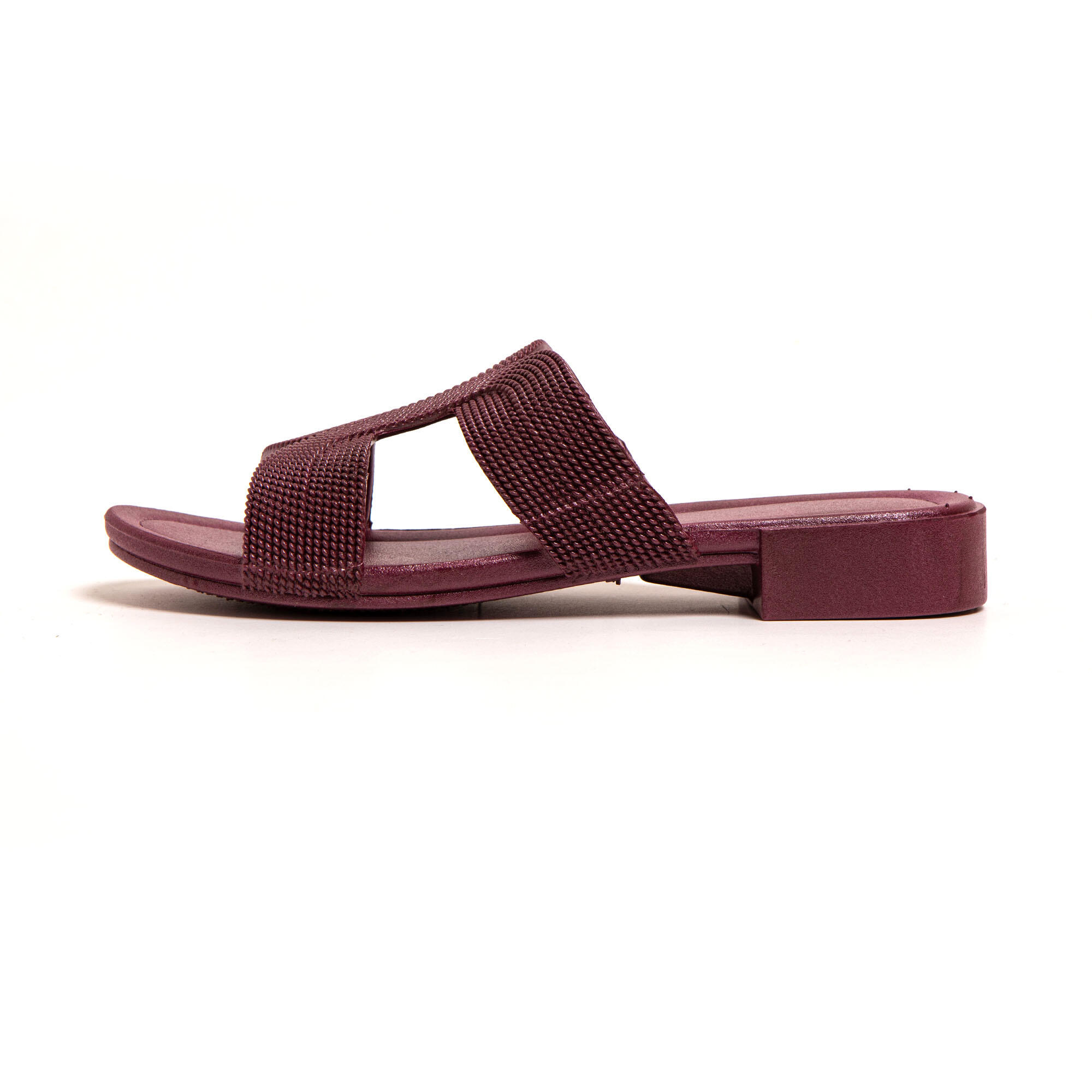 Strand sandalen voor dames Brasileras Bordeau met rubberen zool 4/7