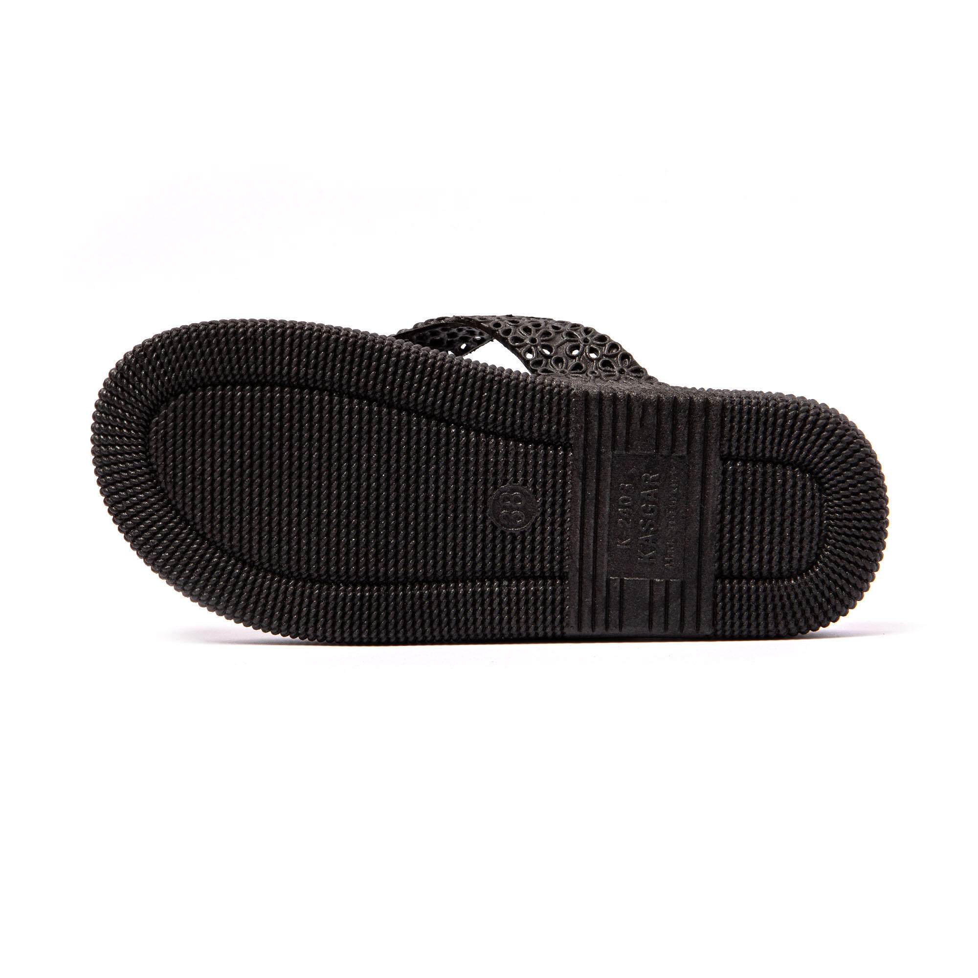 Chanclas playa mujer Brasileras Negro suela goma 7/7
