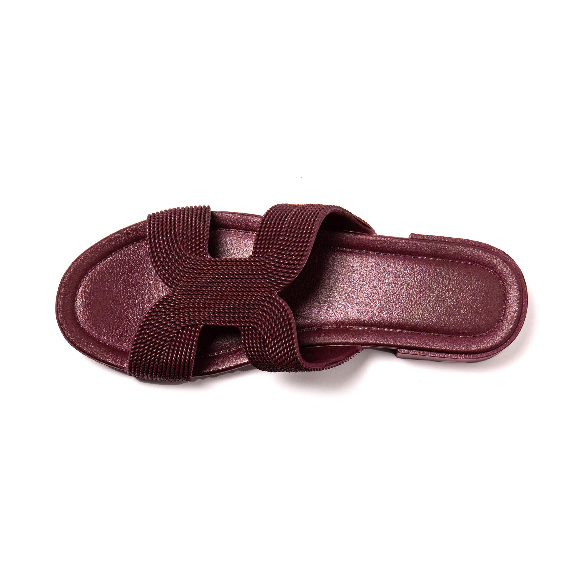 Strand sandalen voor dames Brasileras Bordeau met rubberen zool 5/7