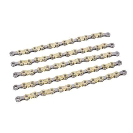XLC Fietsketting CC-C05, 1/2 x 11/128, 118 Gl. 11-f., goud/zilver