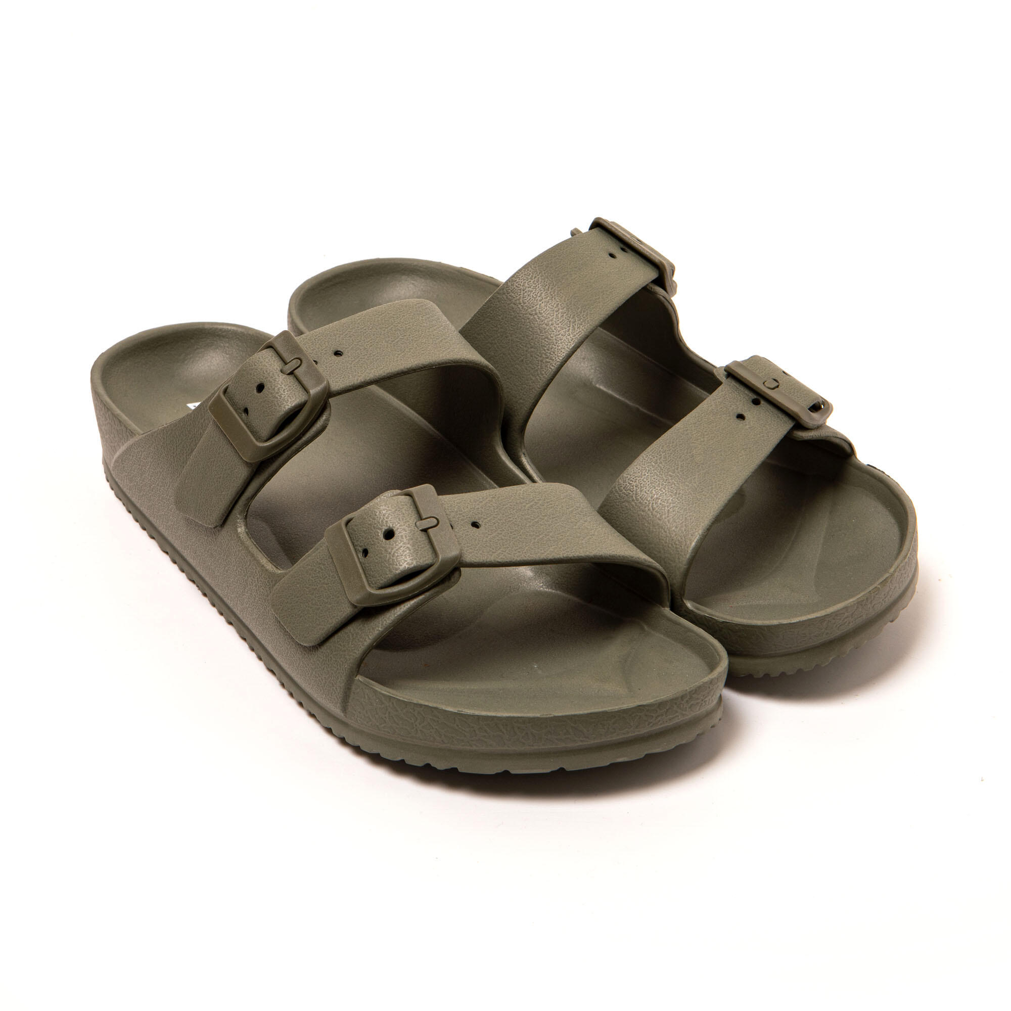 BRASILERAS Unisex strand sandalen Brasileras Militair Groen met rubberen zool