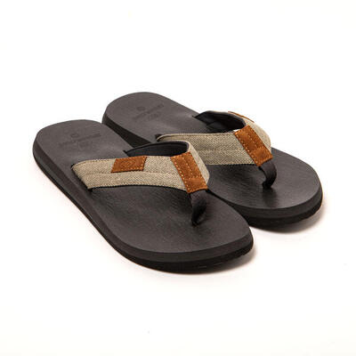 Chanclas playa hombre Brasileras Verde suela goma
