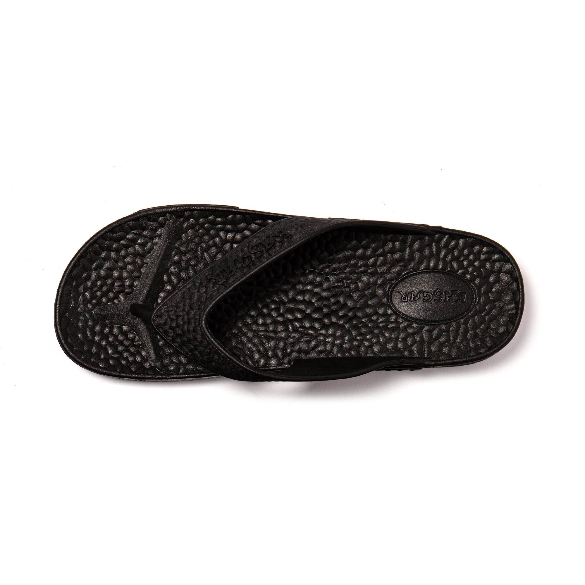 Chanclas playa hombre Brasileras Negro suela goma 5/7
