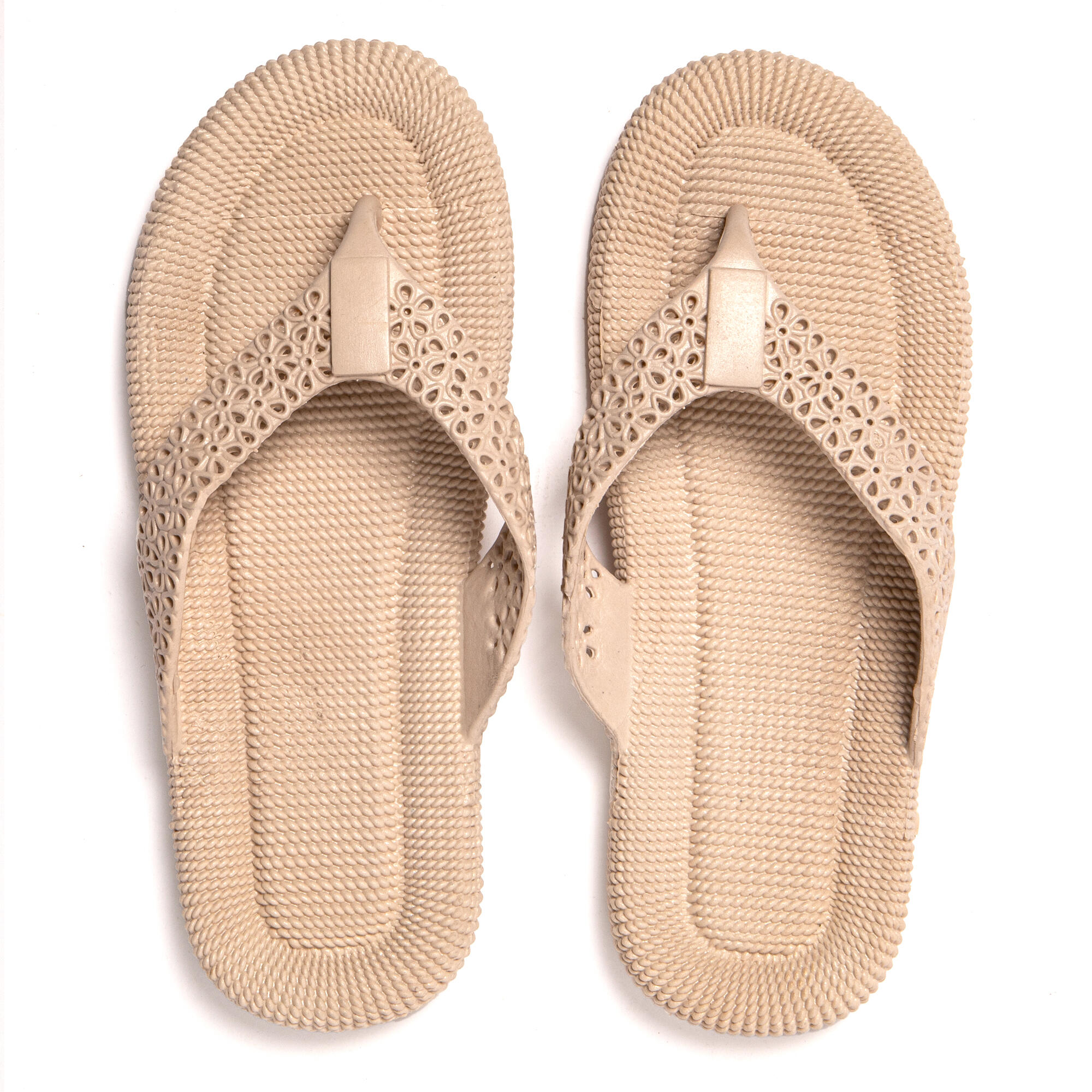 Infradito donna Brasileras Beige con suola in gomma 6/7