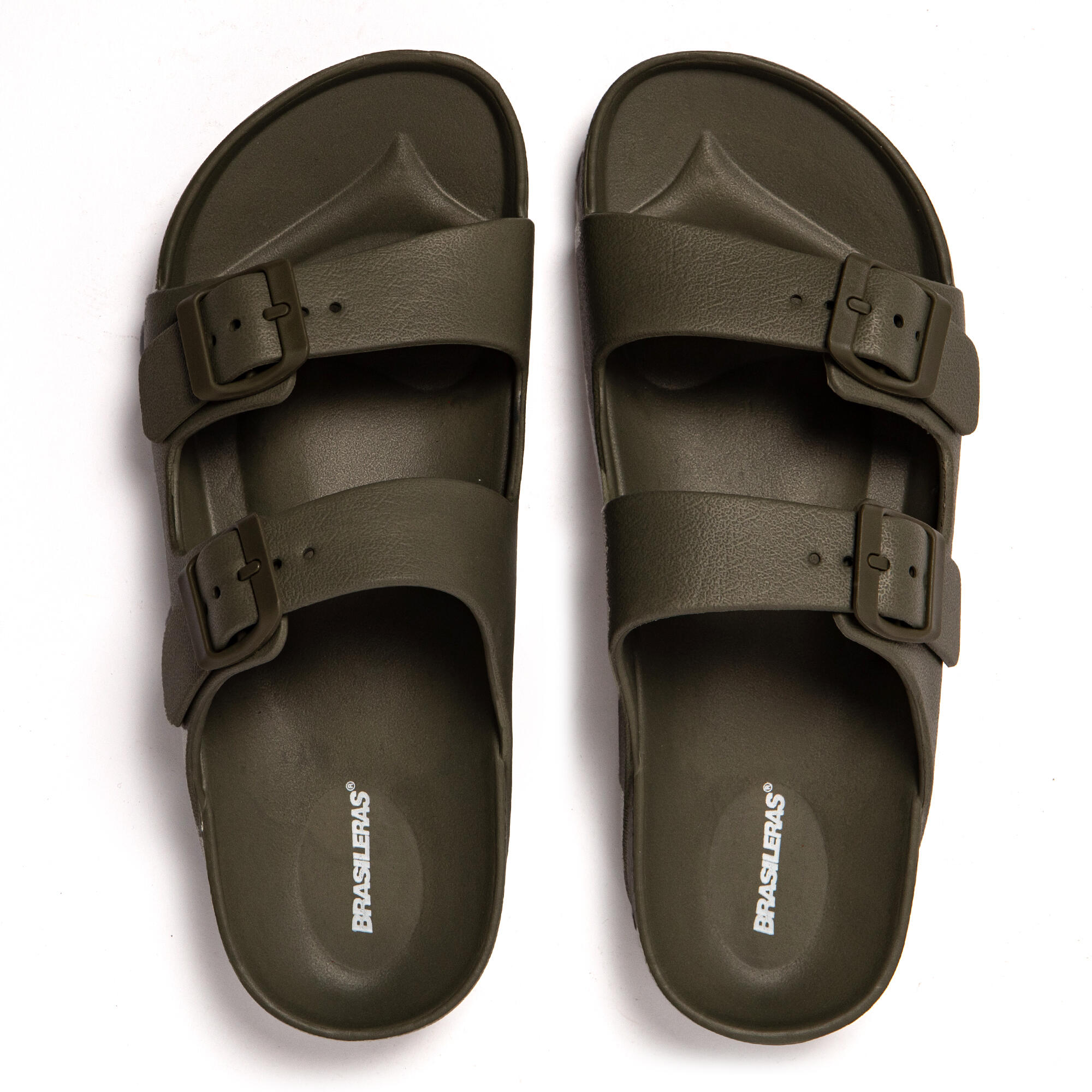 Sandálias unisex Brasileras Verde Militar sola borracha 6/7