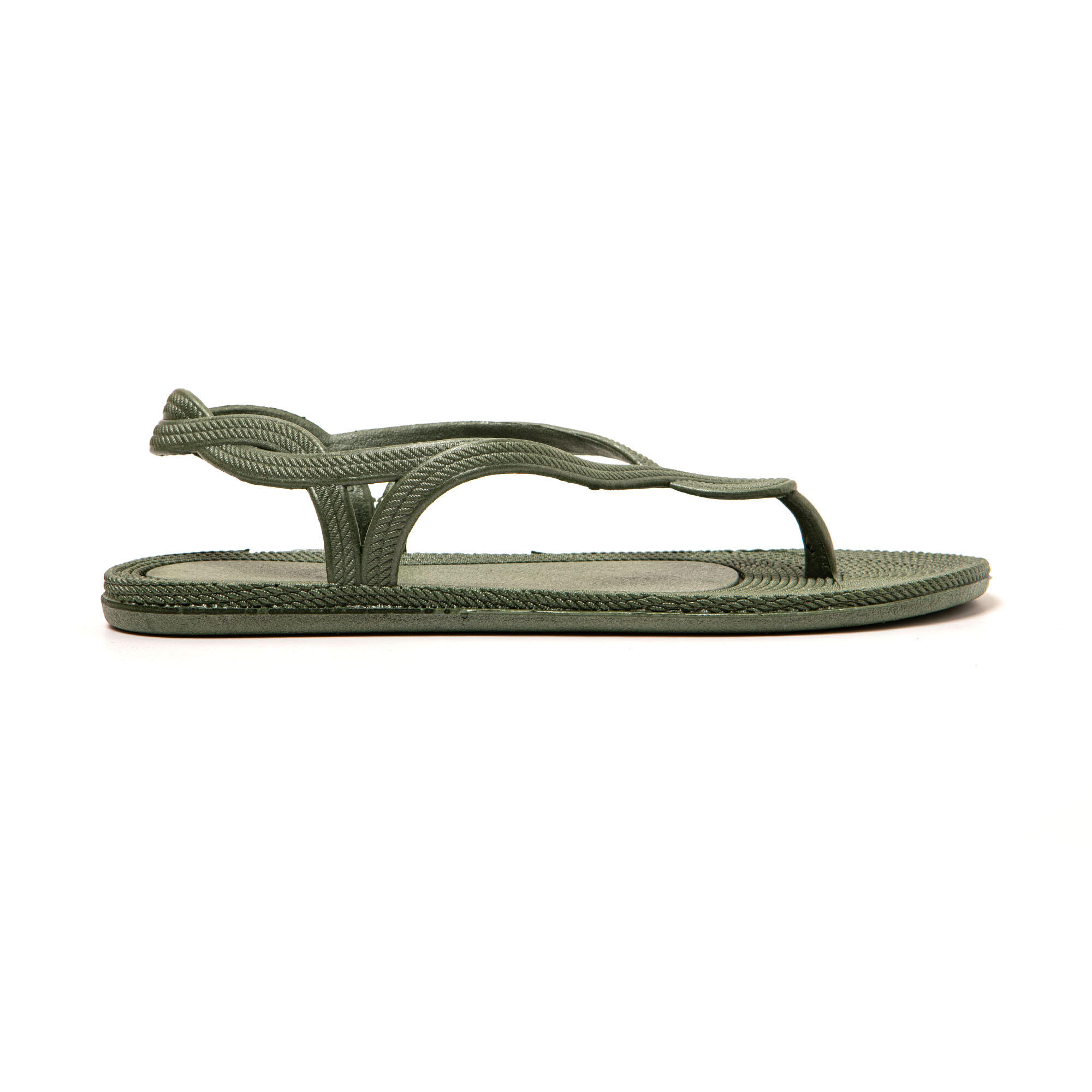 Infradito donna Brasileras Verde Militare con suola in gomma 3/7
