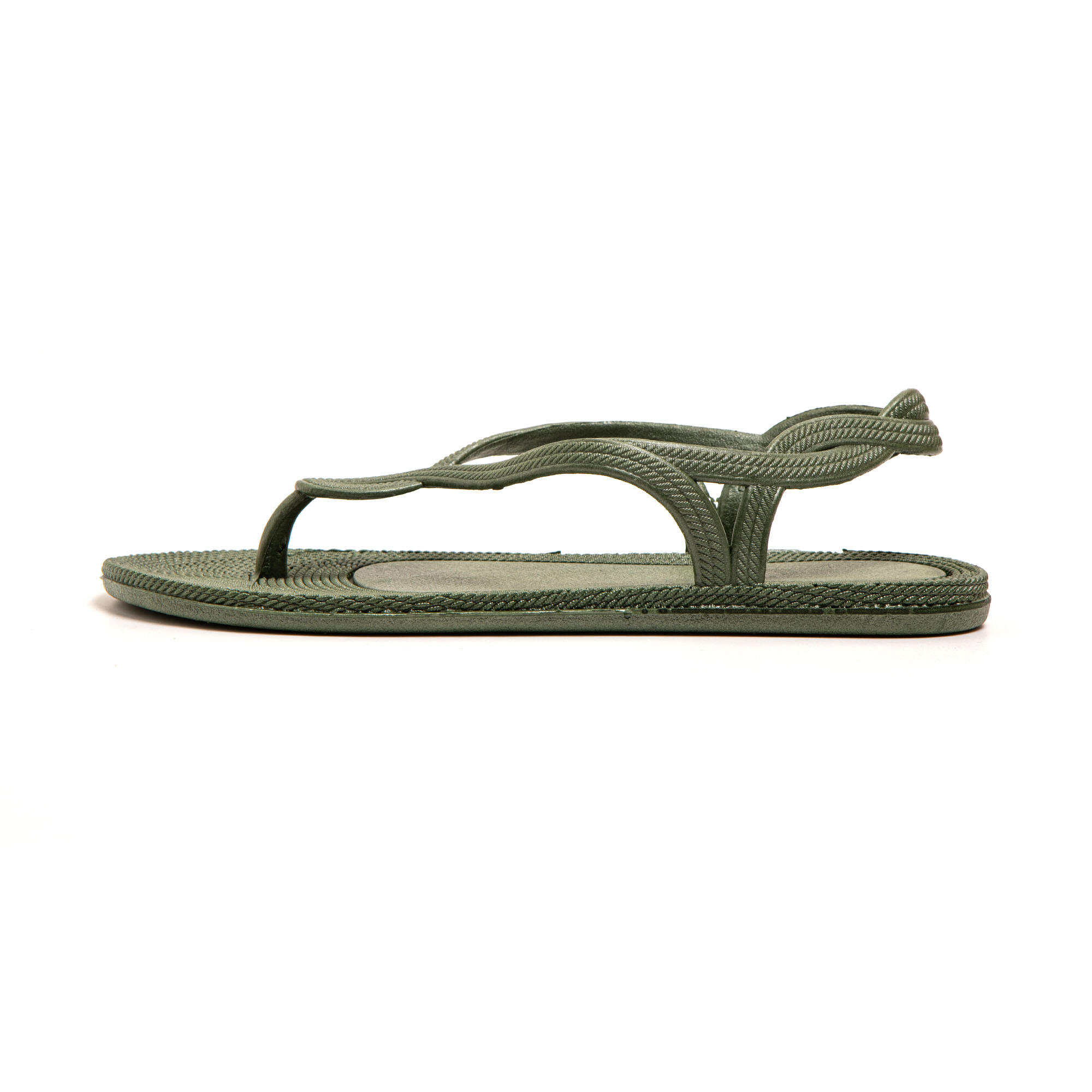 Infradito donna Brasileras Verde Militare con suola in gomma 4/7