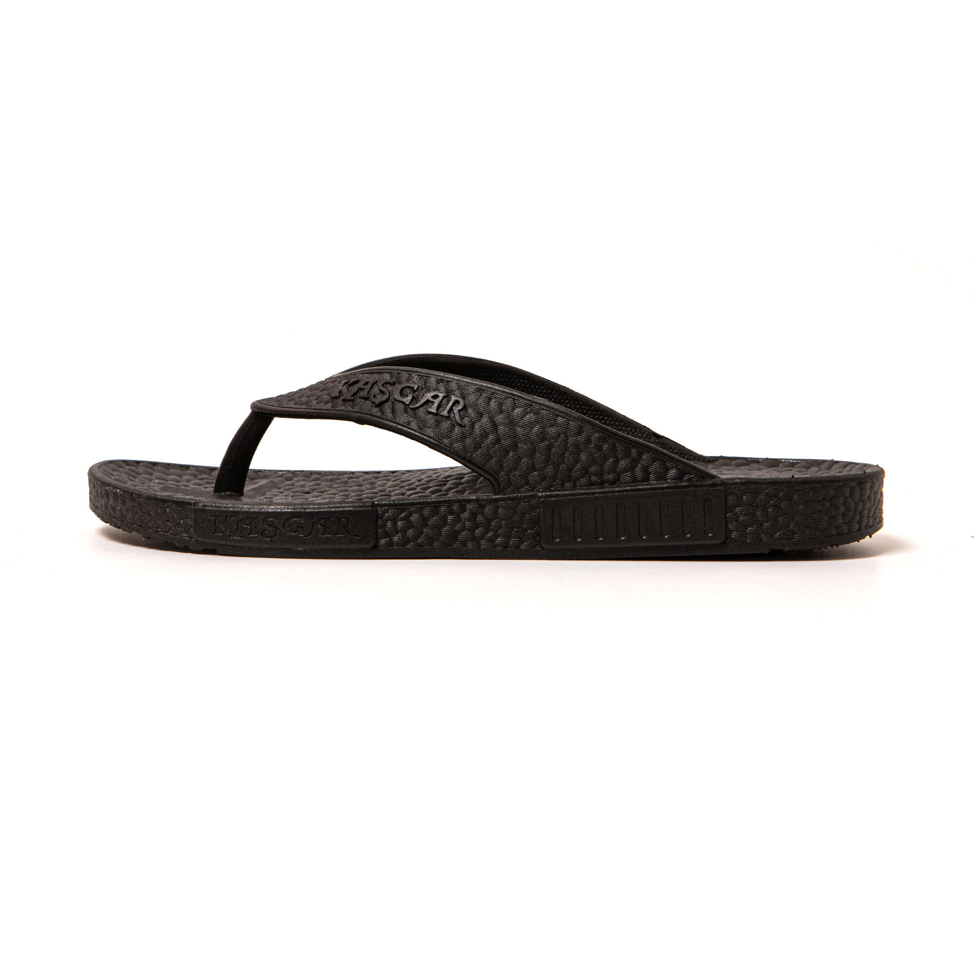 Chanclas playa hombre Brasileras Negro suela goma 4/7