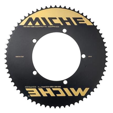 Miche Kettenblatt Seigiorni Oro 64Z, schwarz/gold, 1/8", BCD 144mm, Box