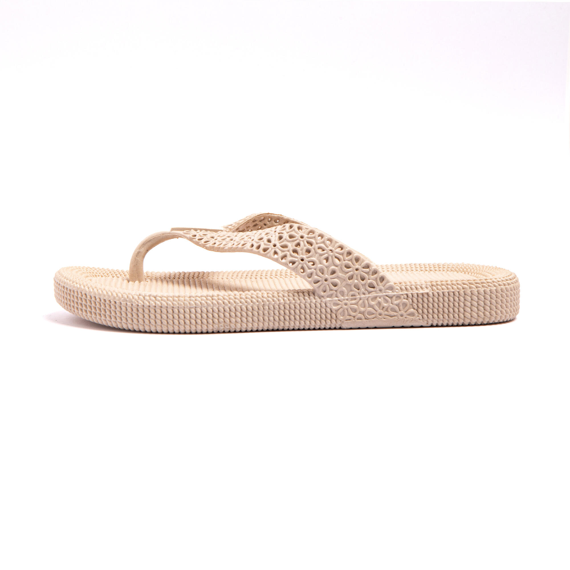 Infradito donna Brasileras Beige con suola in gomma 4/7
