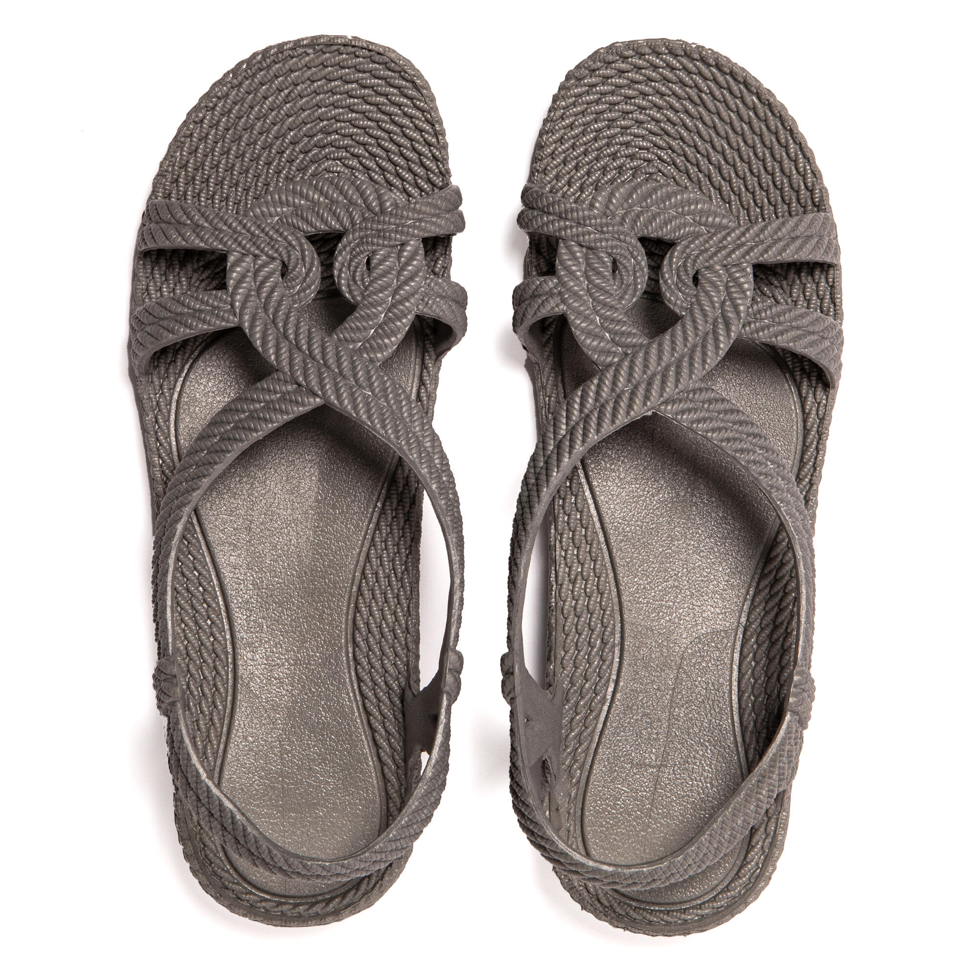 Sandali donna Brasileras Grigio con suola in gomma 6/8