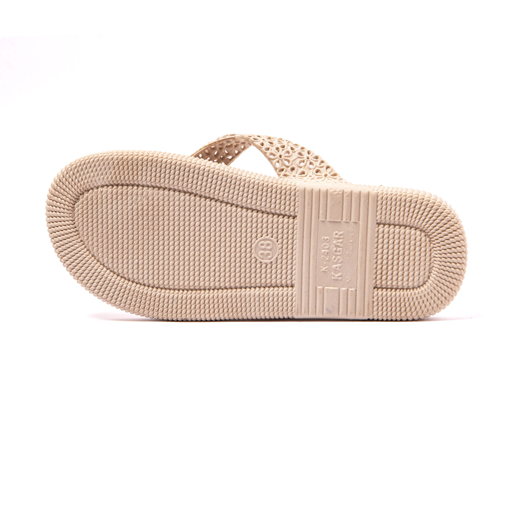 Infradito donna Brasileras Beige con suola in gomma 7/7