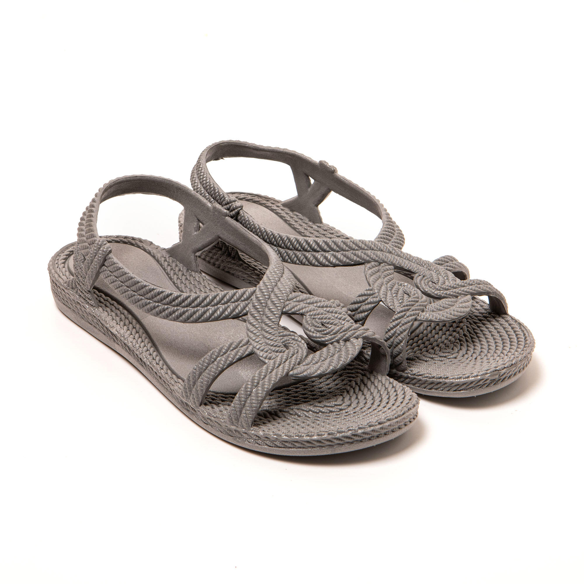 BRASILERAS Strand sandalen voor dames Brasileras Grijs met rubberen zool