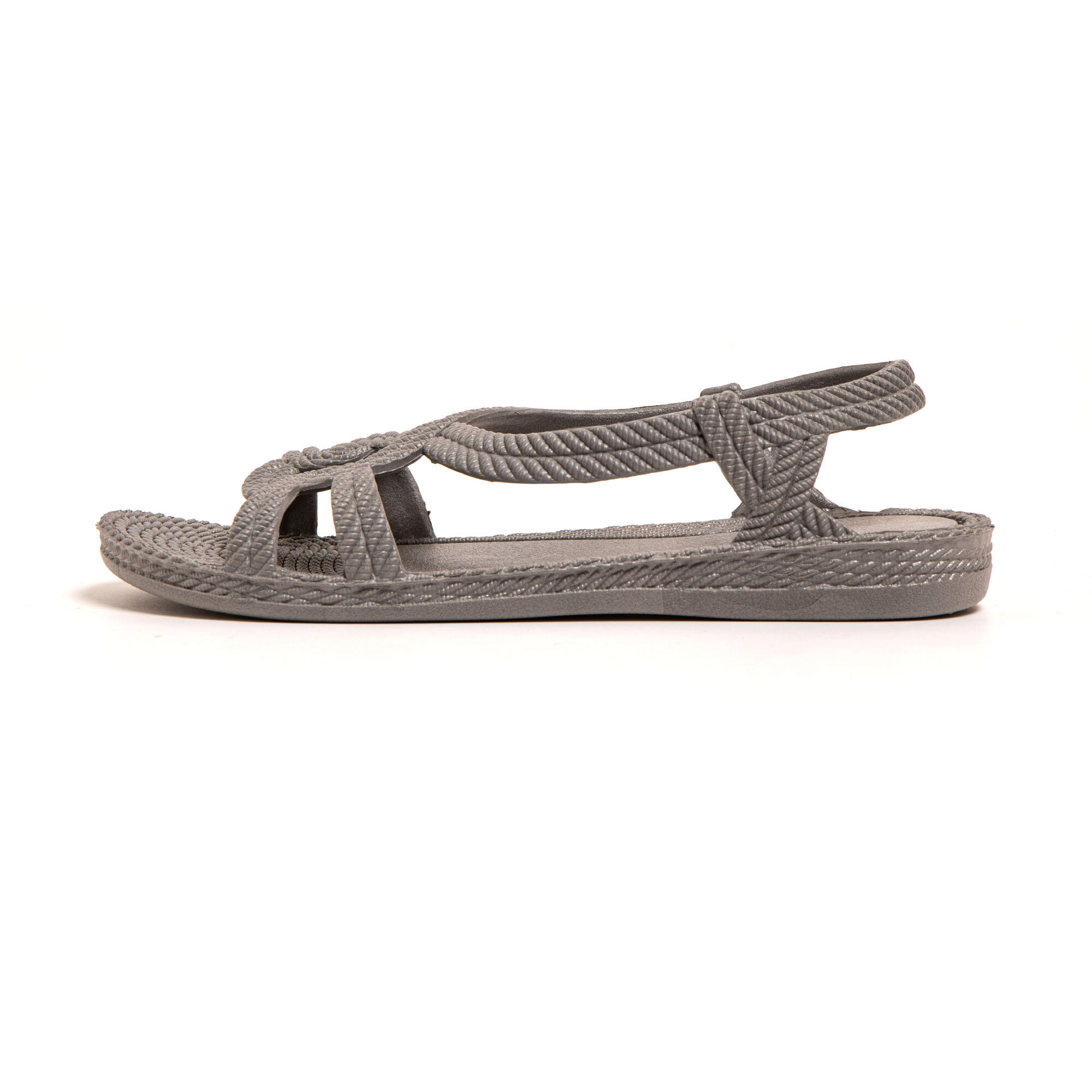 Sandali donna Brasileras Grigio con suola in gomma 4/8