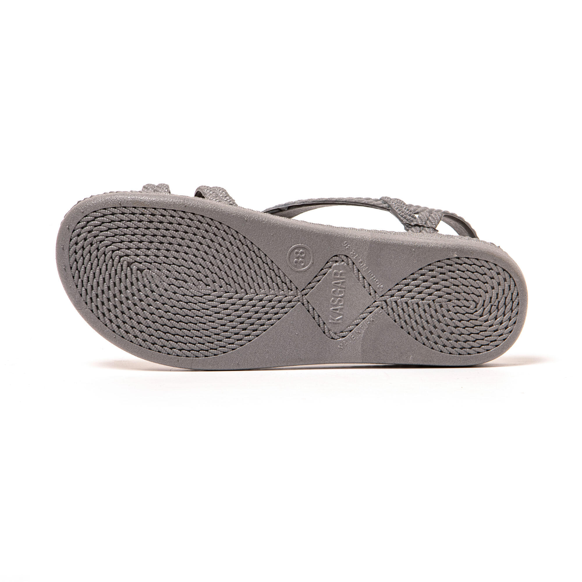 Sandali donna Brasileras Grigio con suola in gomma 7/8