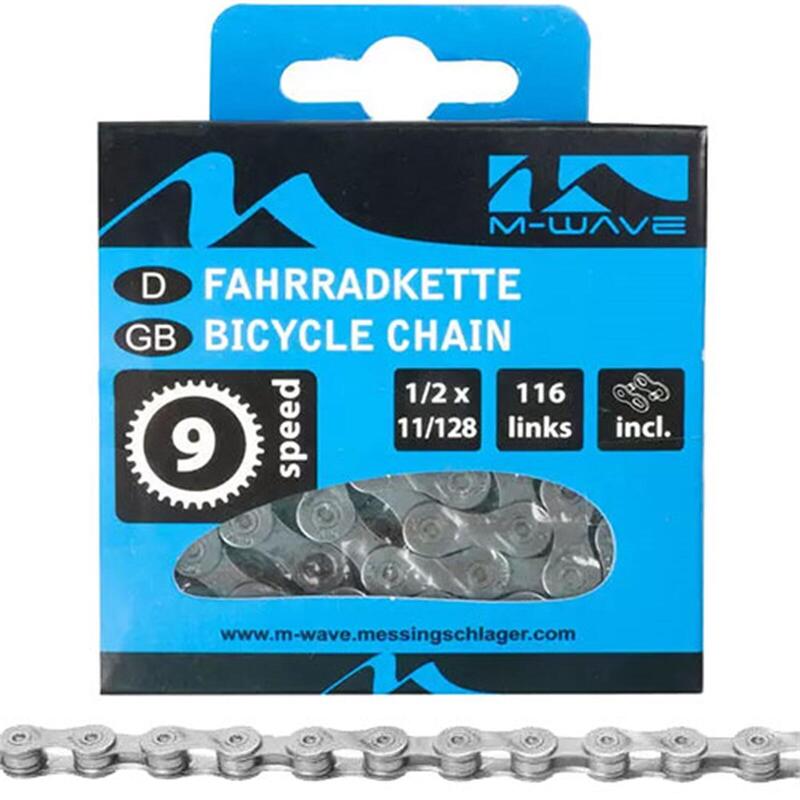 Chaîne M-Wave KMC 9 Vitesses 116 Maillons Blister      2600€    MESSINGSCHLAGER Chaîne M-Wave KMC 9 Vitesses 116 Maillons BlisterVendu exclusivement en ligne   