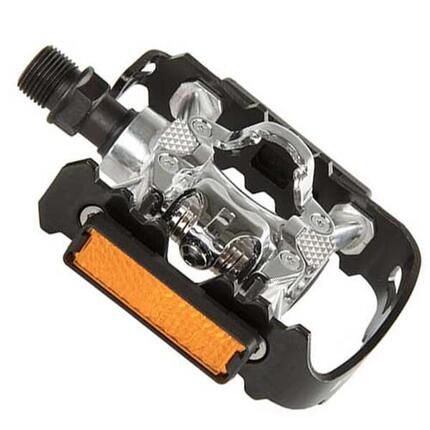 Messingschlager Kombipedale E-PM818, Exustar, Aluminium, SPD-kompatibel