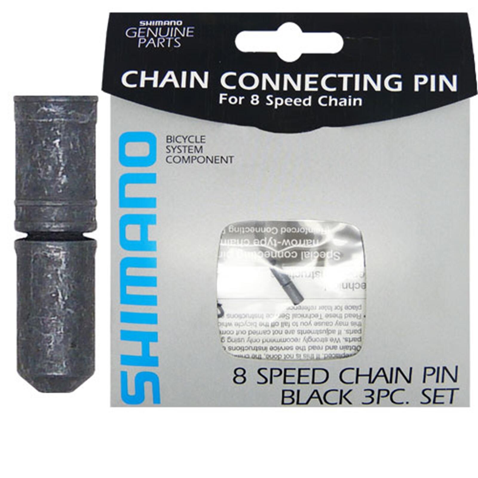 SHIMANO Shimano chain pin set for HG/IG 6/7/8-speed — 3-pack, black.