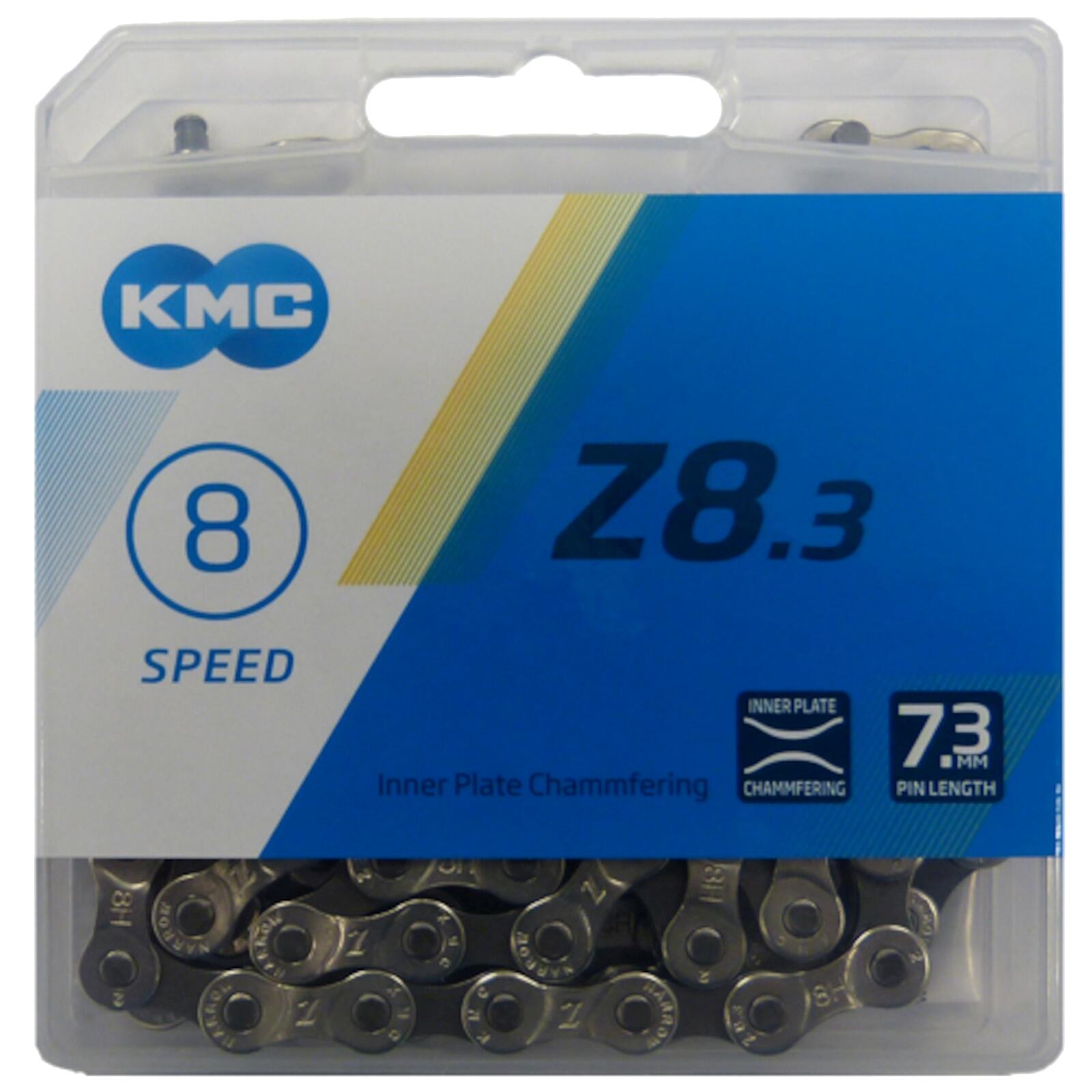 KMC KMC Fahrradkette Z8, Grau, 8-Fach, 114 Glieder