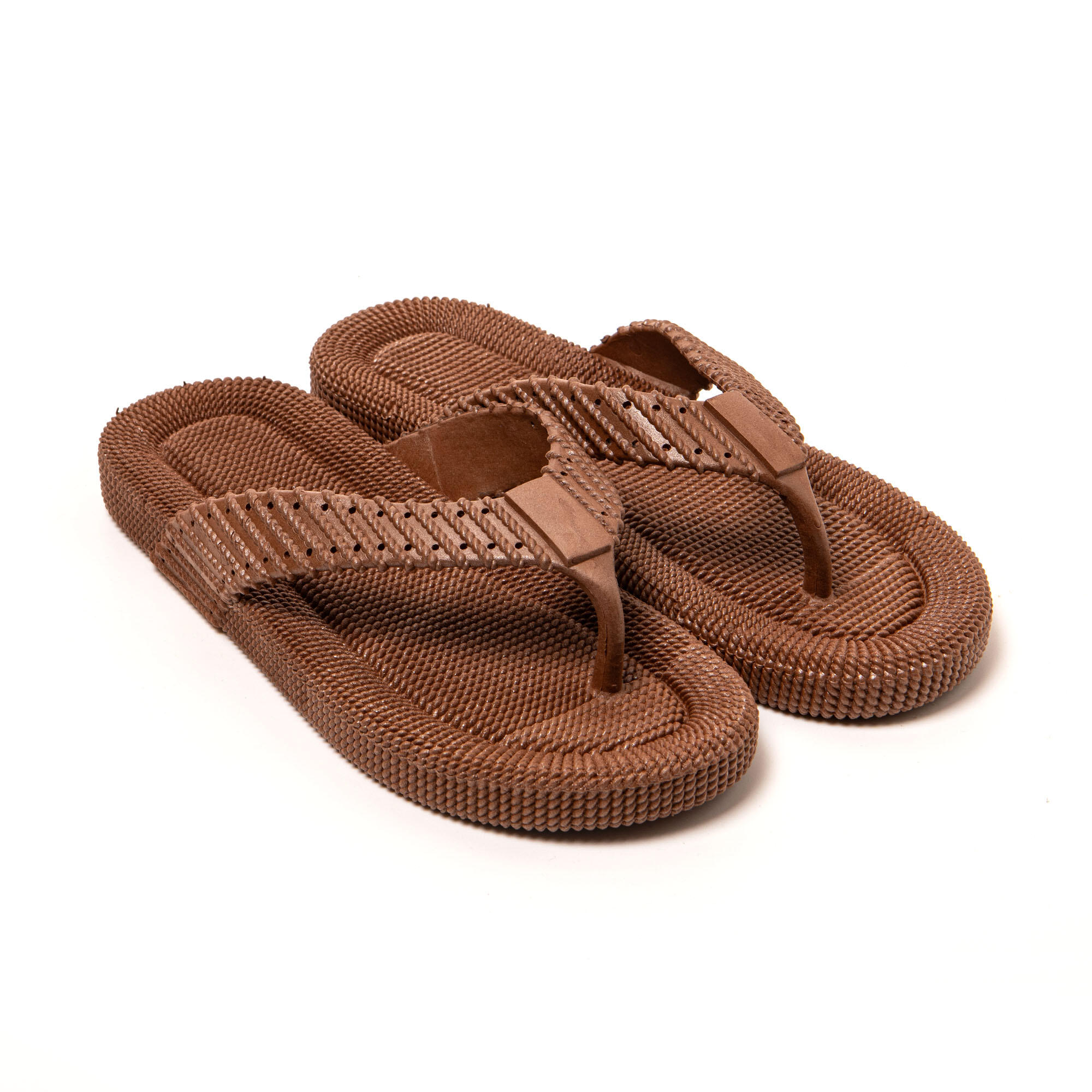 BRASILERAS Strand slippers voor heren Brasileras Bruin met rubberen zool