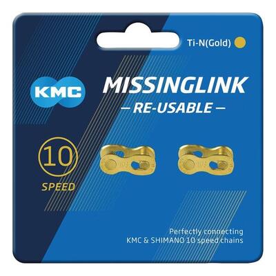 Kmc fietsketting missing link 10r goud 5.88 mm - betrouwbare prestaties