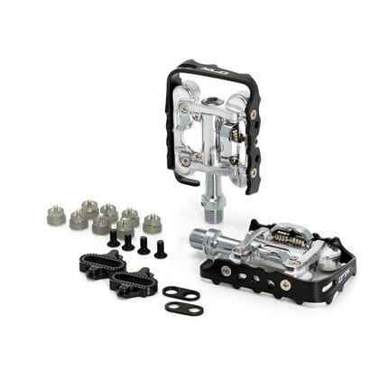 XLC System-Pedal PD-S02 einseitig, schwarz/silber SPD-kompatibel