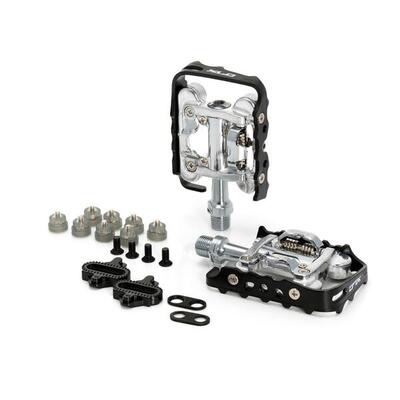 XLC System-Pedal PD-S02 einseitig. schwarz/silber SPD-kompatibel