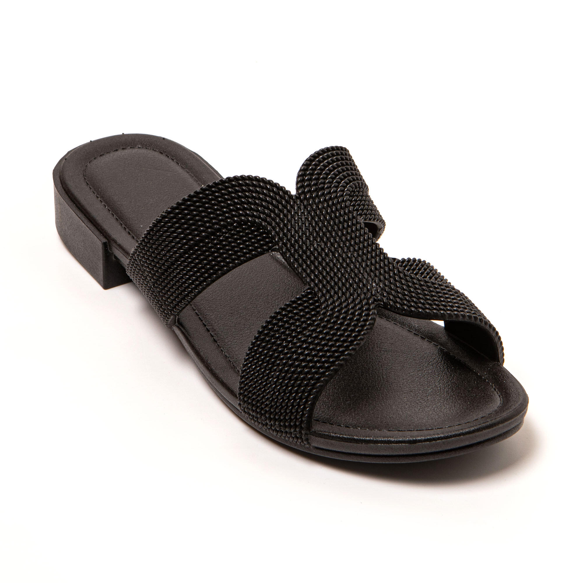 Sandali donna Brasileras Nero con suola in gomma 2/7