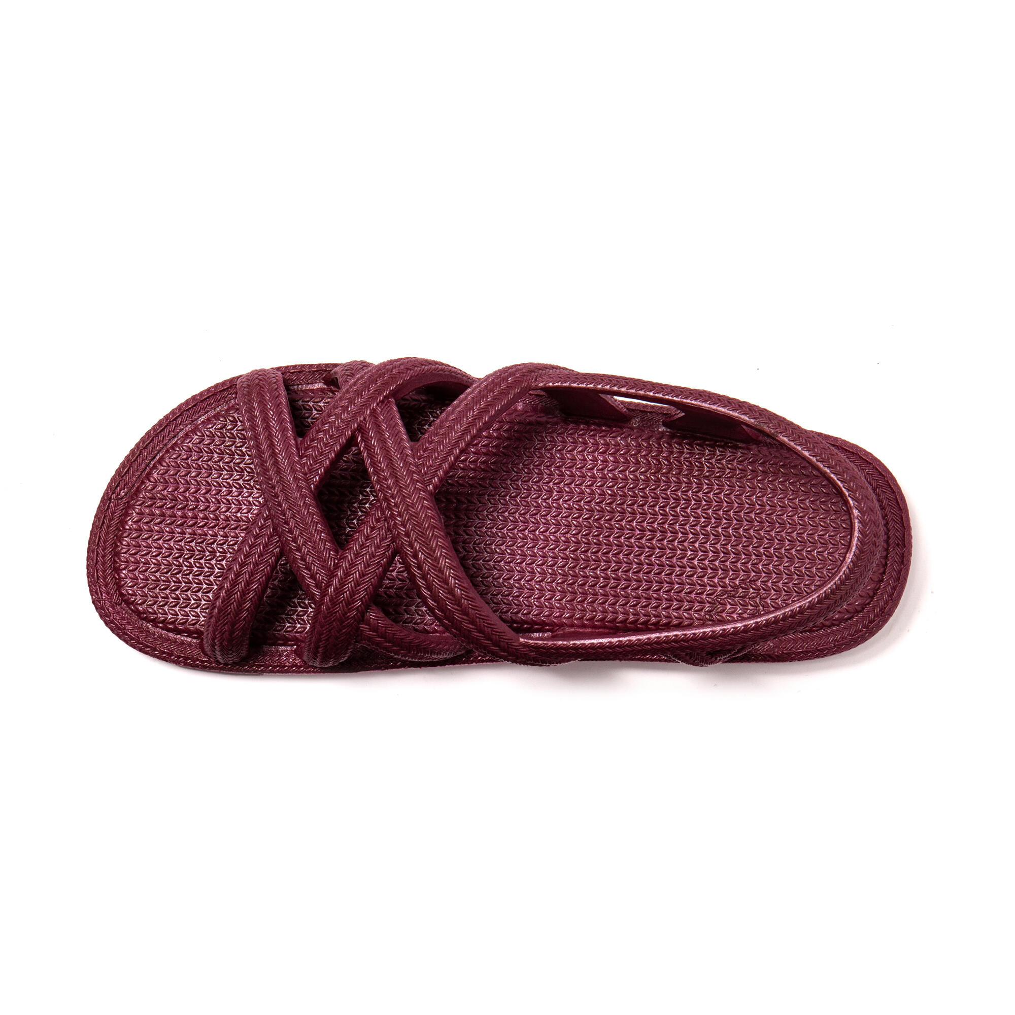 Sandales femme Brasileras Grenat semelle en gomme 5/7
