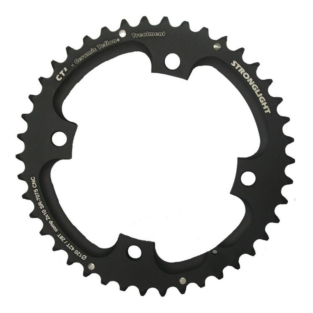 Double outer MTB chainring for 27dts inner threaded Stronglight 4BRA SRAM X0-XX