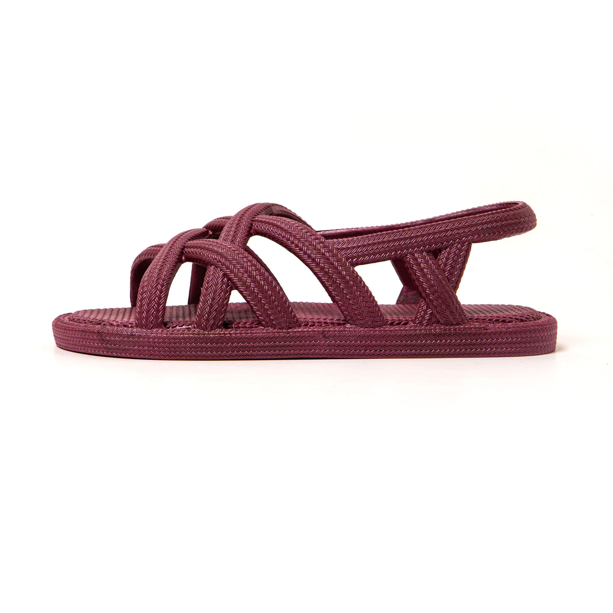 Sandales femme Brasileras Grenat semelle en gomme 4/7