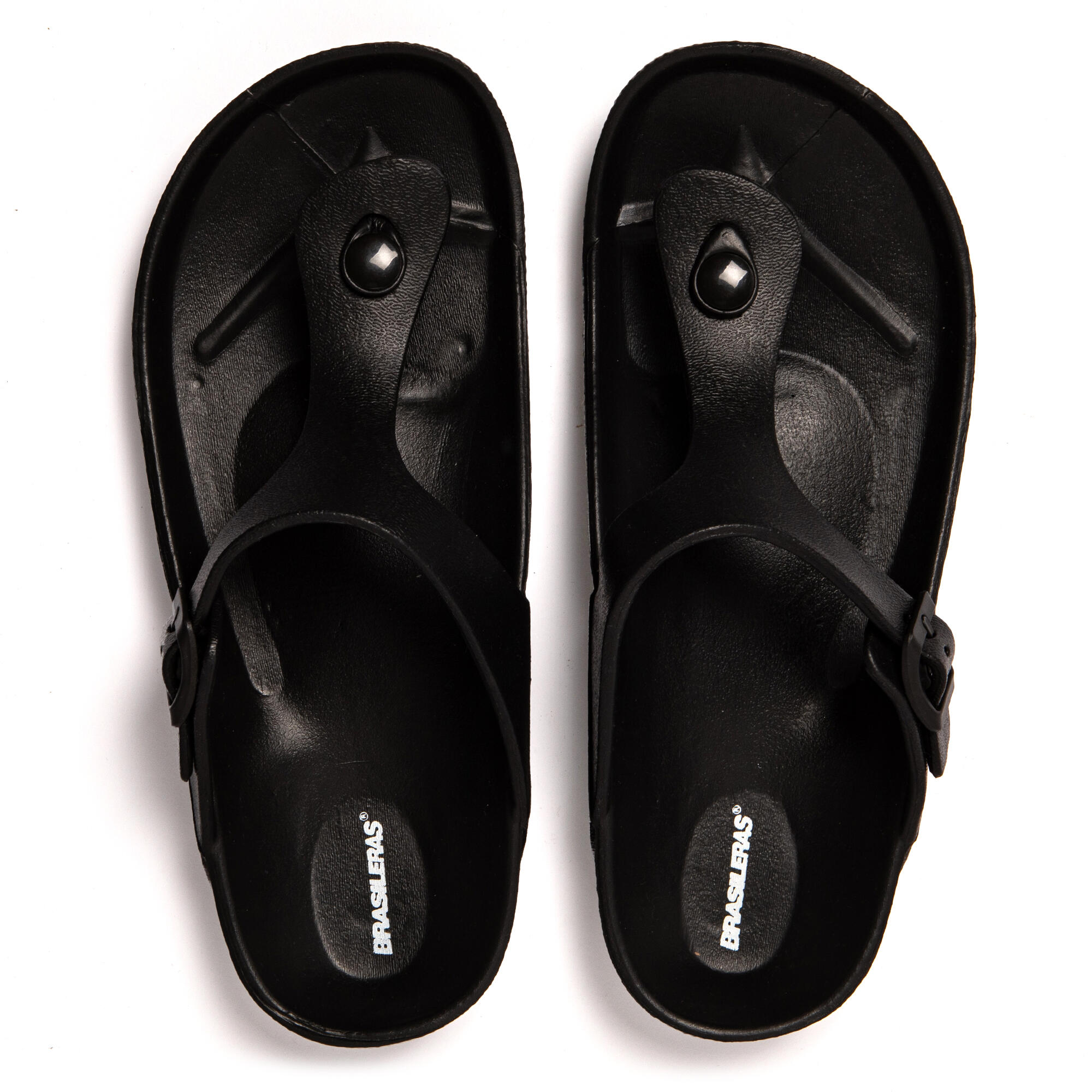 Sandalen Unisex Brasileras Schwarz mit Gummisohle 6/7