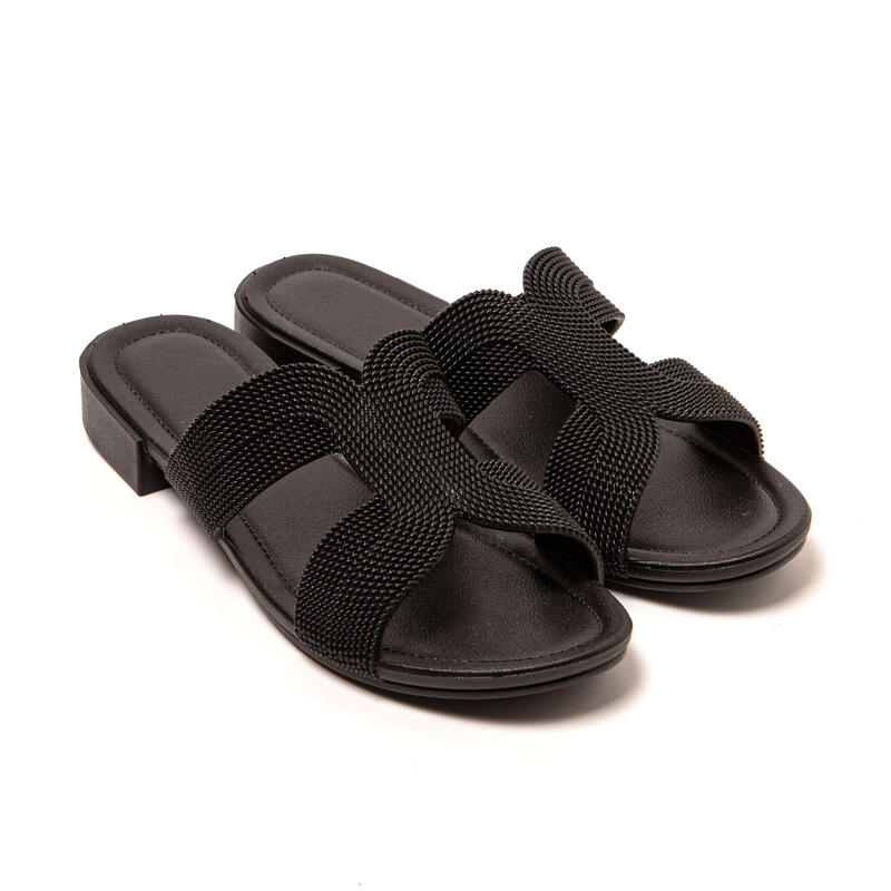 Sandales femme Brasileras Noir semelle en gomme