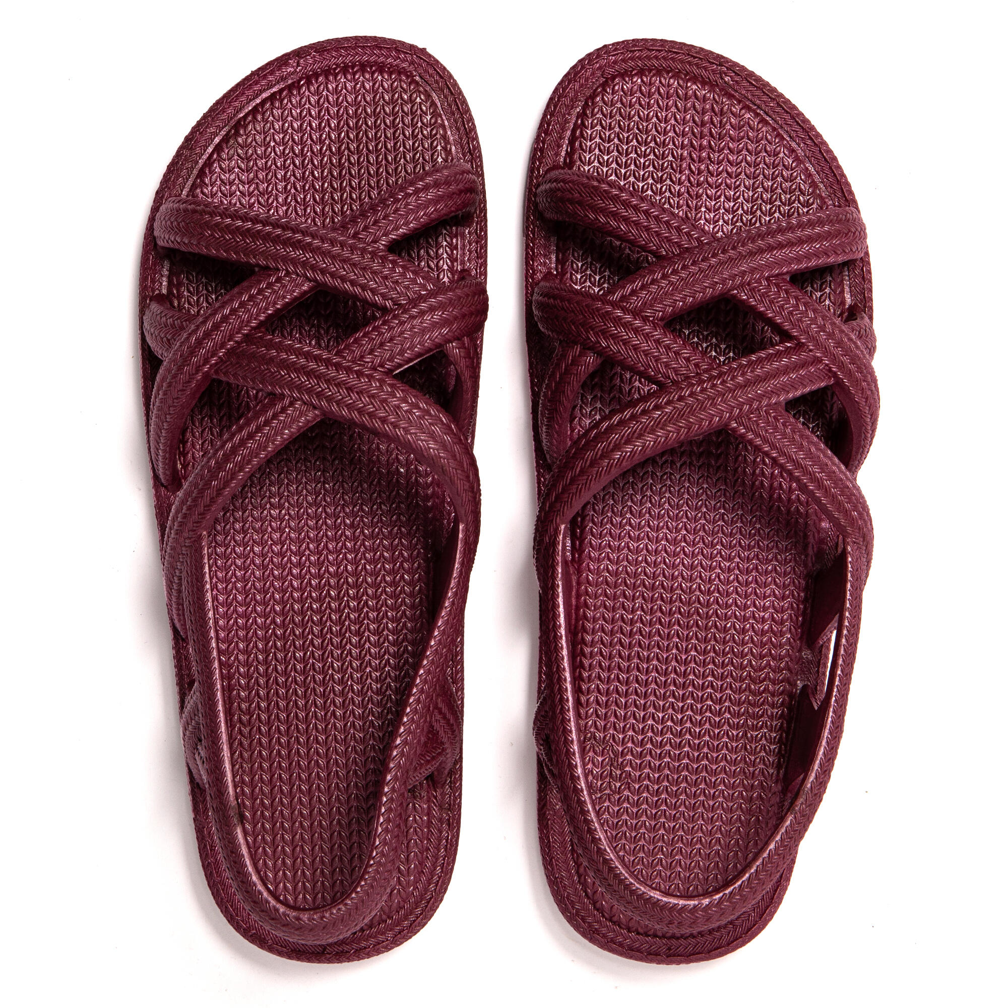 Sandales femme Brasileras Grenat semelle en gomme 6/7