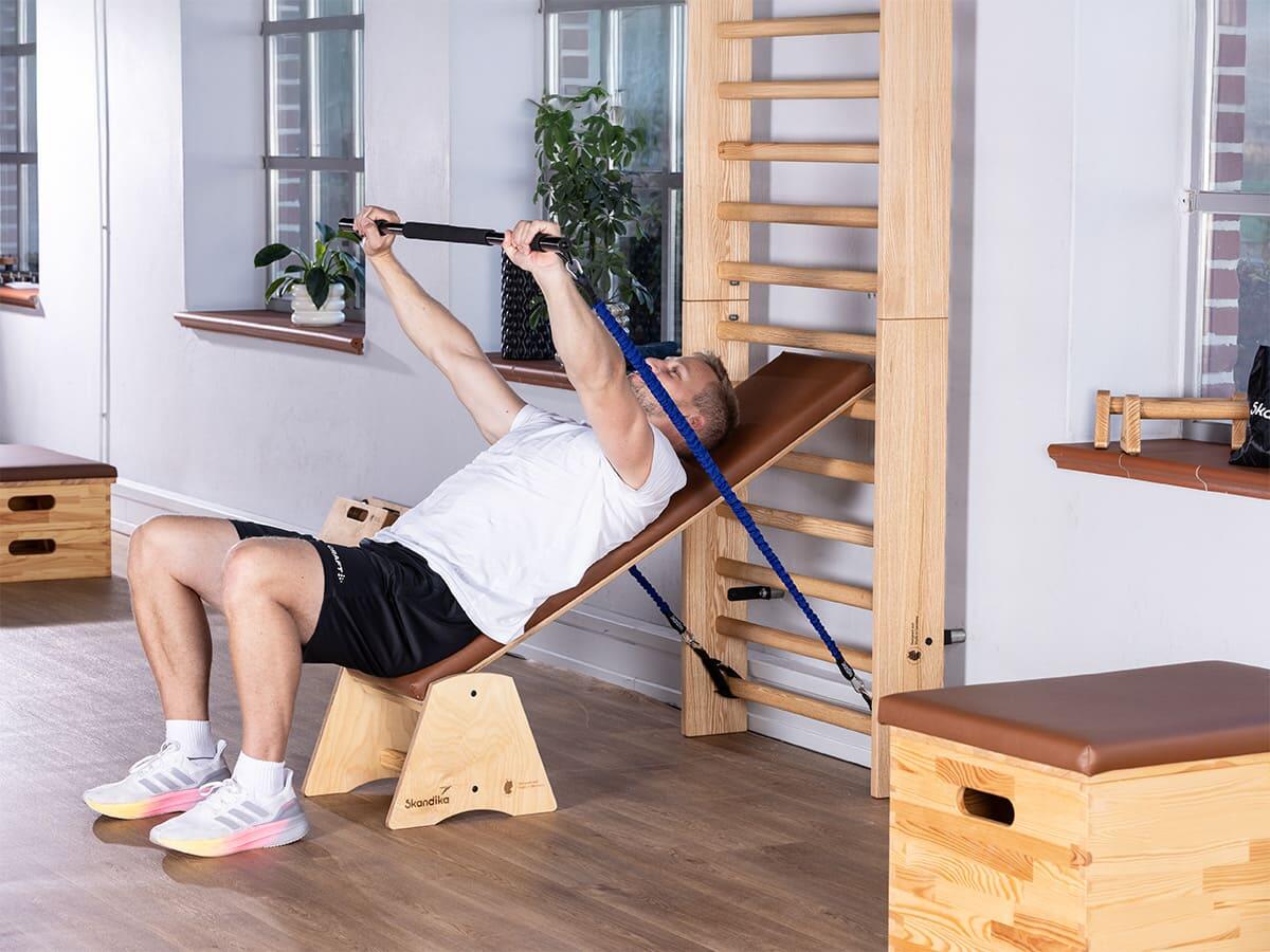 Banc de musculation Vira - banc incliné en bois massif - 148x42cm - max. 120 kg 6/8
