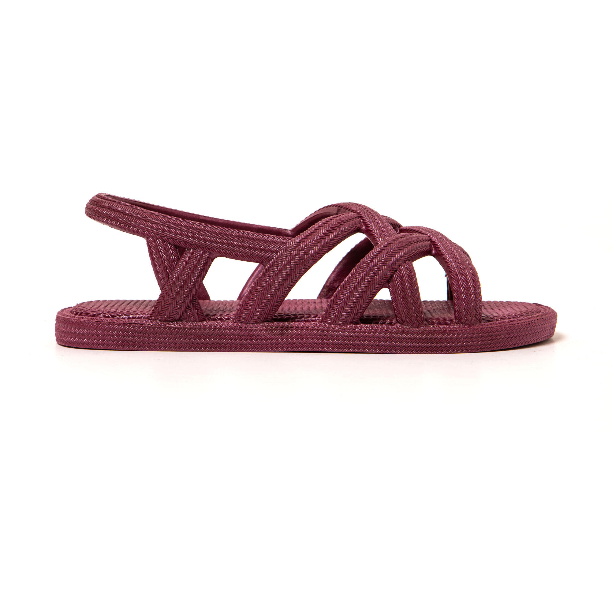 Sandales femme Brasileras Grenat semelle en gomme 3/7