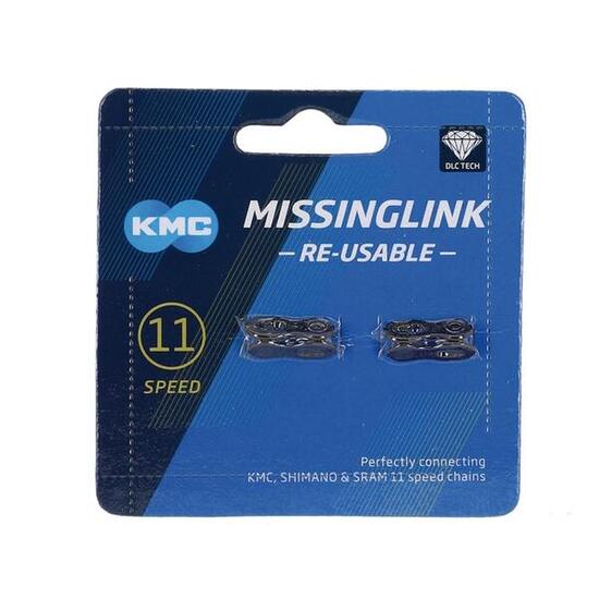 Juego de 2 cierres rápidos KMC MissingLink CL555R DLC 11V Negro