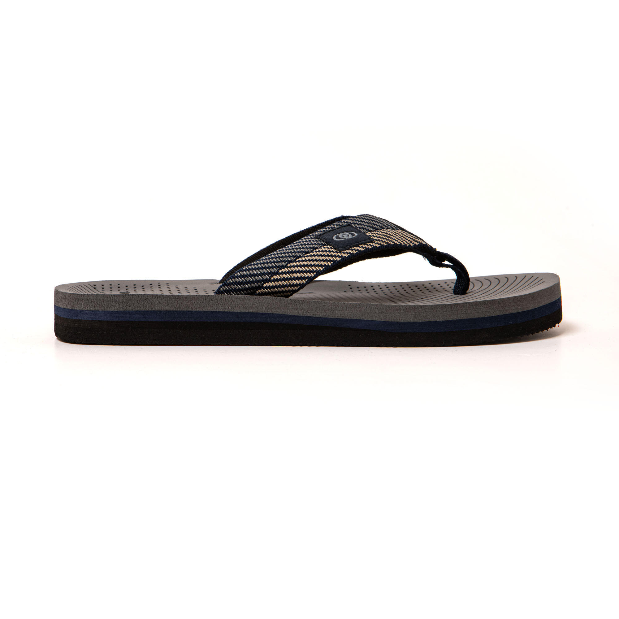 Strand slippers voor heren Brasileras Blauw met rubberen zool 3/7
