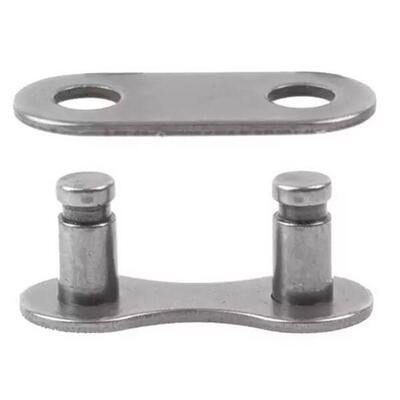Messingschlager Verschlussglied FUSION 1-fach. 1/2 x 1/8. M-WAVE. B=8.0mm. grau