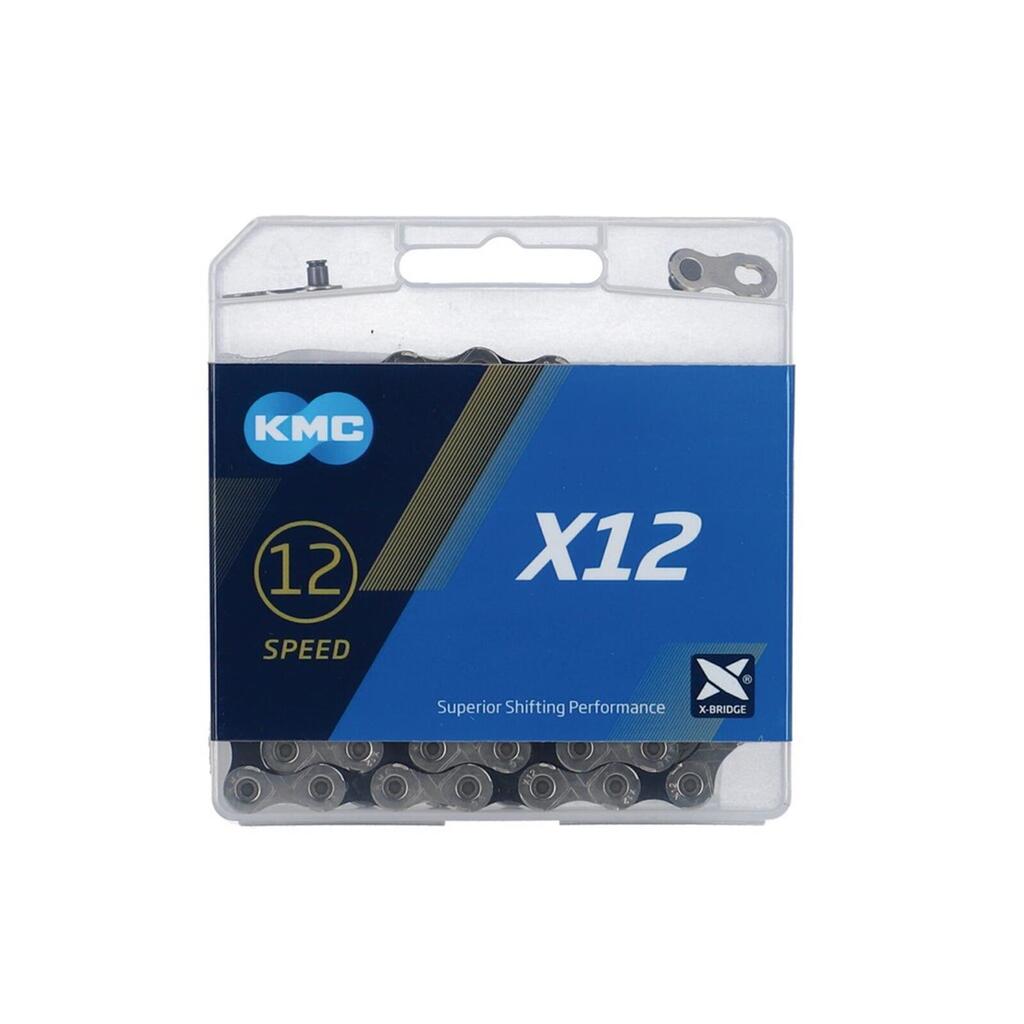KMC X12 126 Link Bike Chain 1/2" x 11/128" 12 Speed - Silver