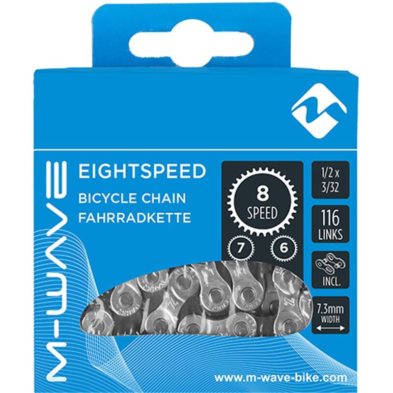 Chaîne de vélo M-Wave 1/2 x 3/32 pouces - 116 maillons - Argent      2000€    MESSINGSCHLAGER Chaîne de vélo M-Wave 1/2 x 3/32 pouces - 116 maillons - ArgentVendu exclusivement en ligne   