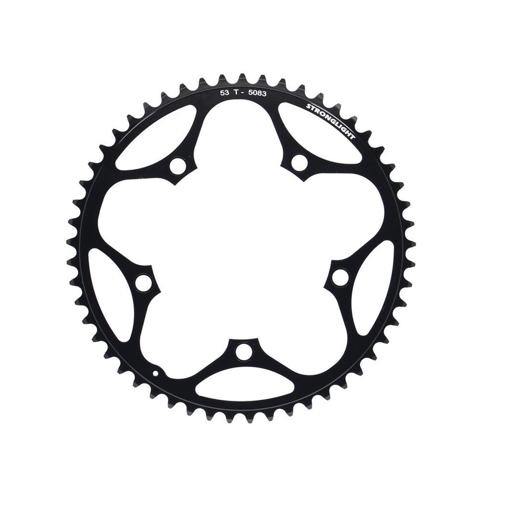 Stronglight Bike Chain Ring Dural 5083 130mm BCD Shimano 9 10 speed 53T Black