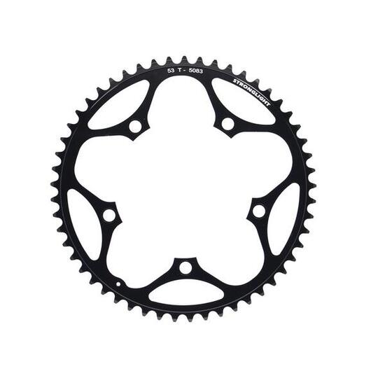 Kettingblad Shimano/Sram/FSA Type S Dural 9/10V 53T Steek 130 Zwart