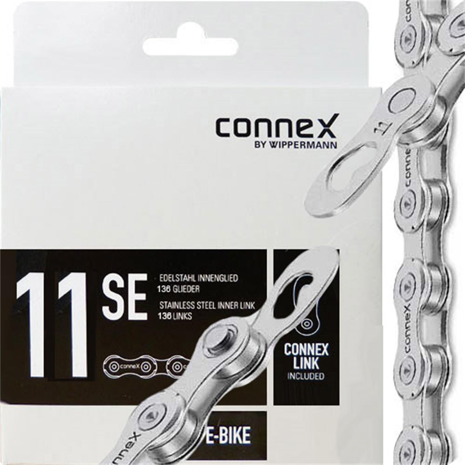 CONNEX Connex Kette 11sE 11-fach, 136 Glieder, E-25 Kettenschloss, 1/2x11/128, silber