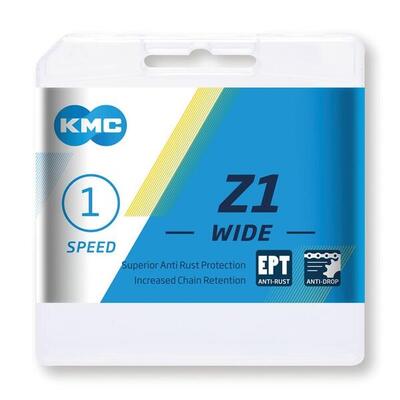 Kmc z 1 ept 128 schakels ketting - donker zilver 1/2" x 1/8